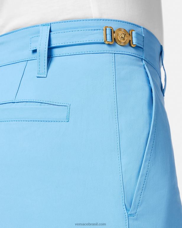 roupas P2TX1445 Versace bermuda medusa biggie azul claro homens