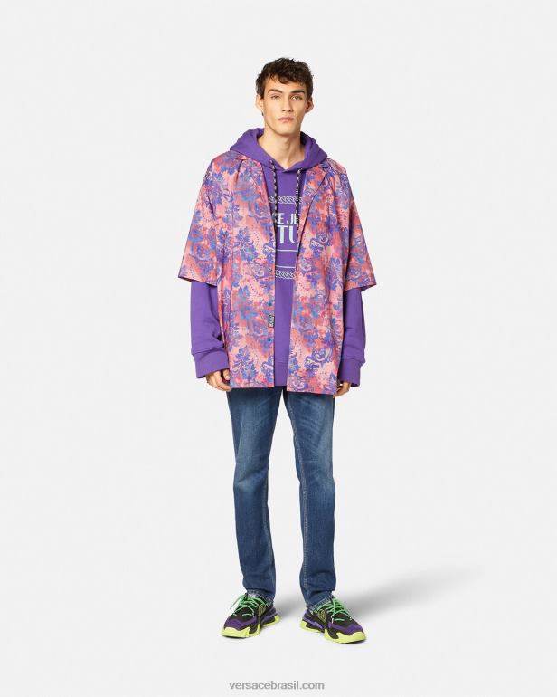 roupas P2TX2383 Versace jeans com emblema v azul homens