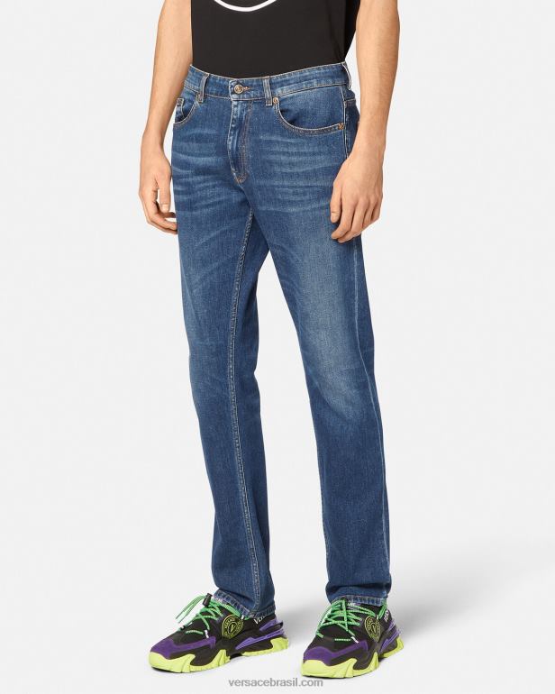 roupas P2TX2383 Versace jeans com emblema v azul homens