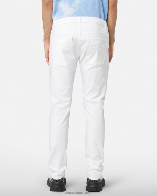 roupas P2TX2440 Versace jeans com logotipo branco homens