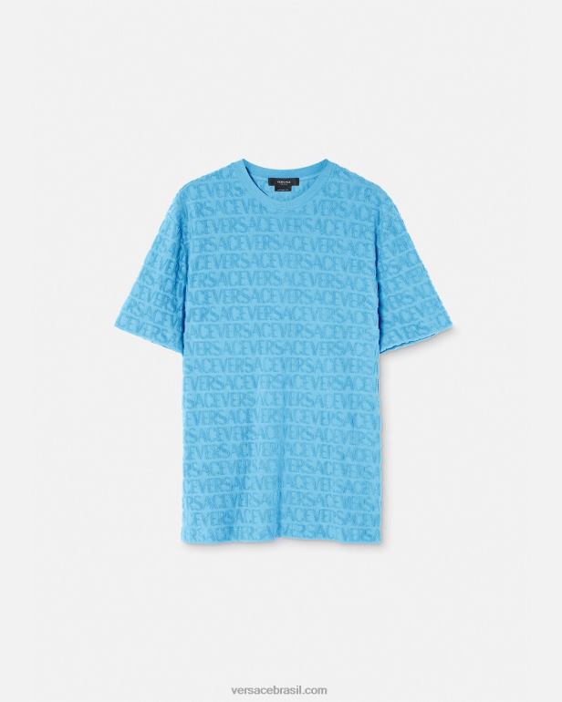roupas P2TX1352 Versace camiseta com toalha azul claro homens