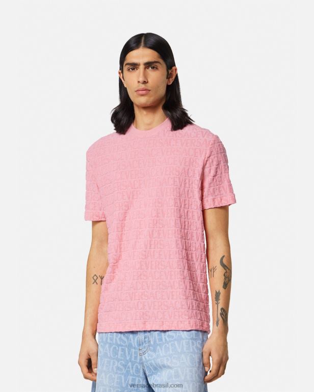 roupas P2TX1353 Versace camiseta com toalha Uma cor homens