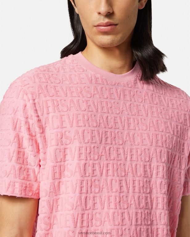 roupas P2TX1353 Versace camiseta com toalha Uma cor homens