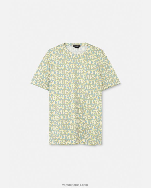 roupas P2TX1354 Versace camiseta completa imprimir homens