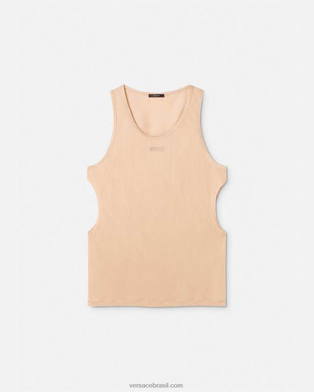 roupas P2TX1380 Versace top recortado bege homens