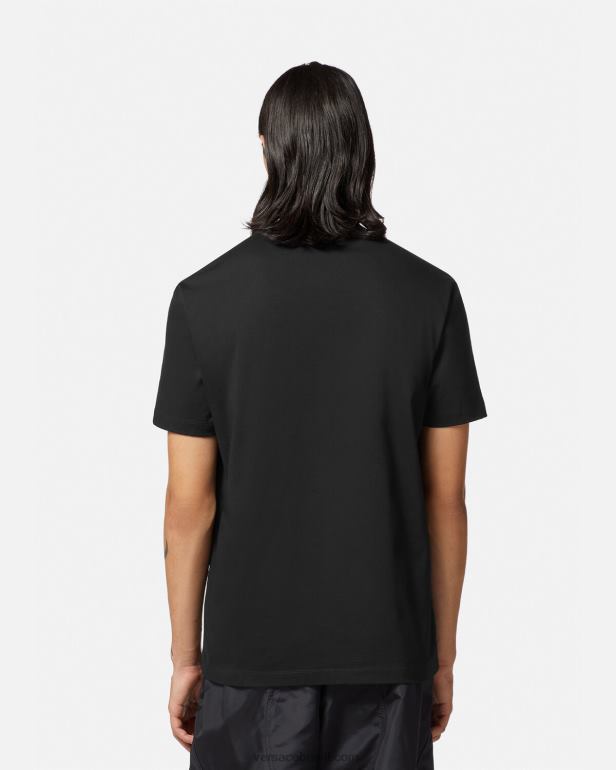 roupas P2TX1385 Versace camiseta com logo la maschera preto homens