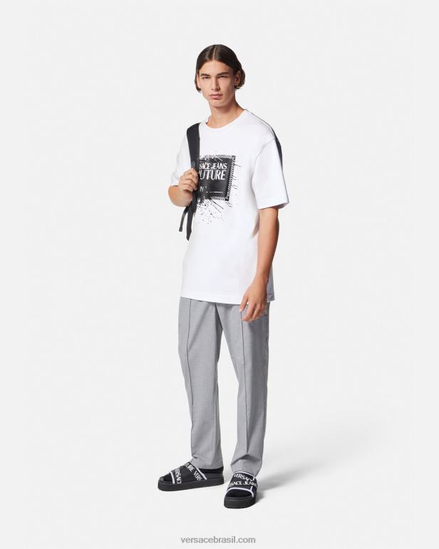 roupas P2TX2392 Versace camiseta com logo e número da peça branco homens