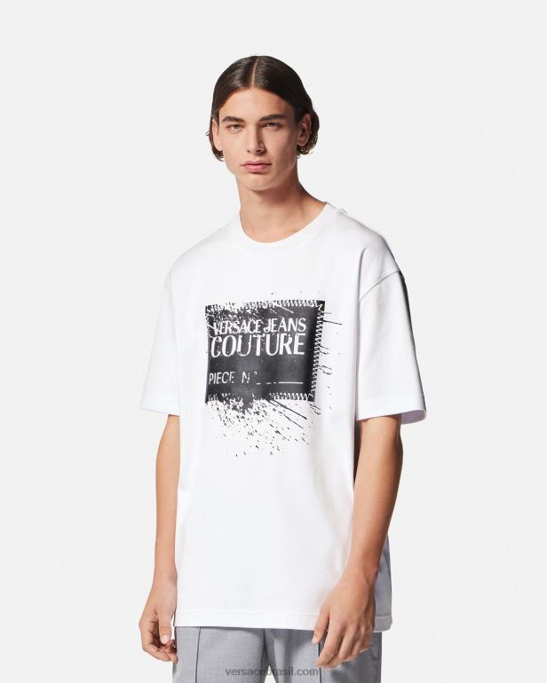 roupas P2TX2392 Versace camiseta com logo e número da peça branco homens