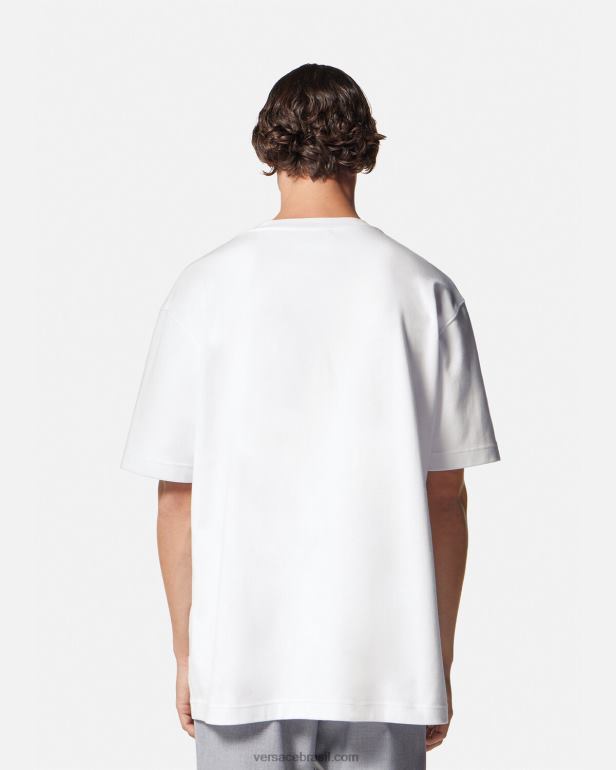 roupas P2TX2392 Versace camiseta com logo e número da peça branco homens