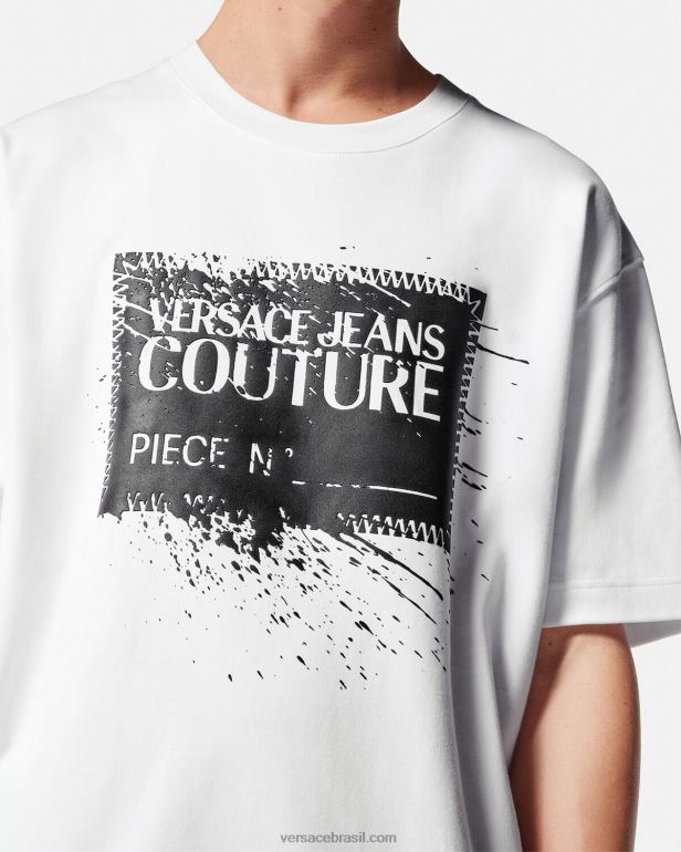 roupas P2TX2392 Versace camiseta com logo e número da peça branco homens