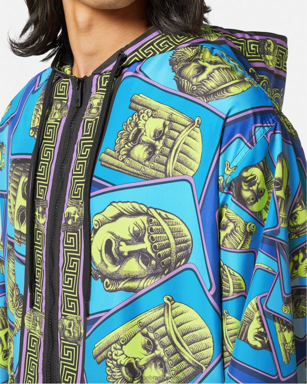 roupas P2TX1235 Versace jaqueta corta vento le maschere imprimir homens