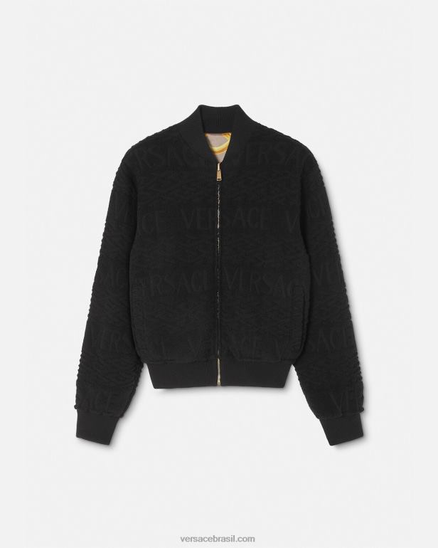 roupas P2TX1351 Versace jaqueta bomber barocco 660 reversível preto homens