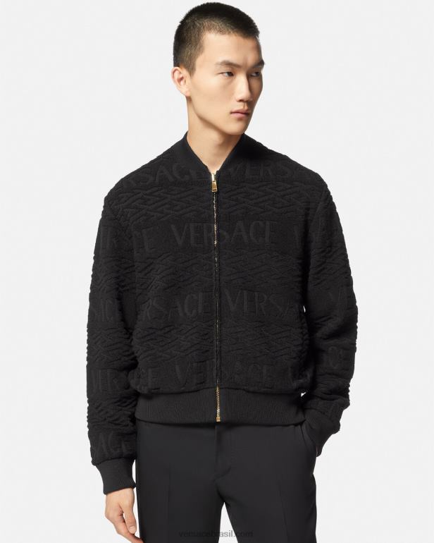 roupas P2TX1351 Versace jaqueta bomber barocco 660 reversível preto homens