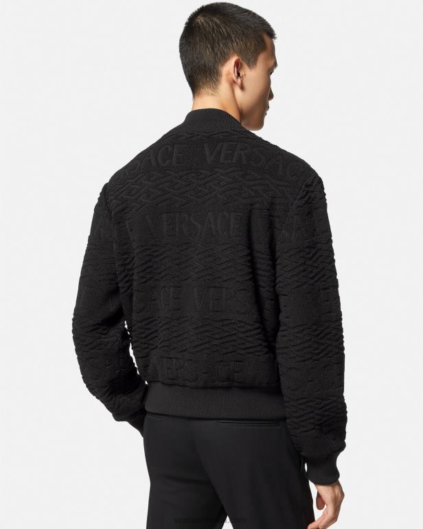 roupas P2TX1351 Versace jaqueta bomber barocco 660 reversível preto homens