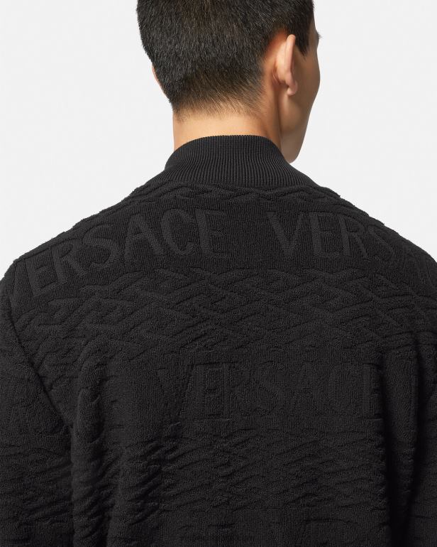 roupas P2TX1351 Versace jaqueta bomber barocco 660 reversível preto homens
