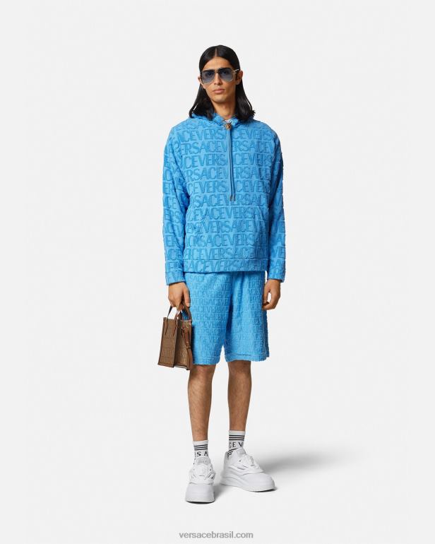 roupas P2TX1412 Versace moletom com capuz de toalha Uma cor homens