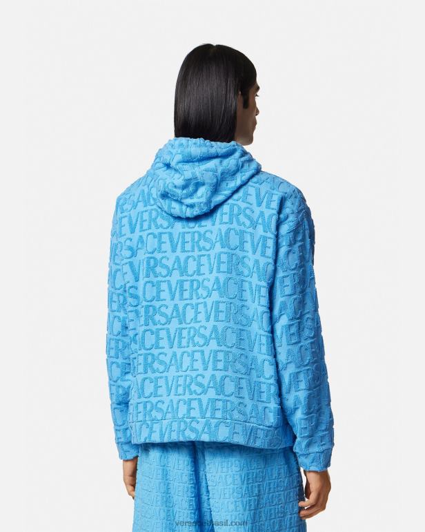 roupas P2TX1412 Versace moletom com capuz de toalha Uma cor homens