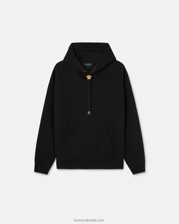 roupas P2TX1414 Versace moletom medusa preto homens