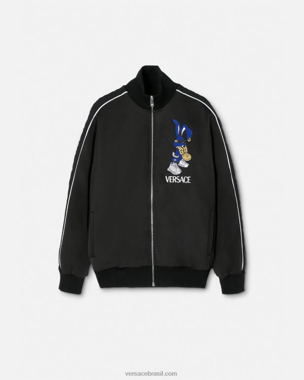 roupas P2TX1418 Versace moletom de coelho do festival da primavera preto homens