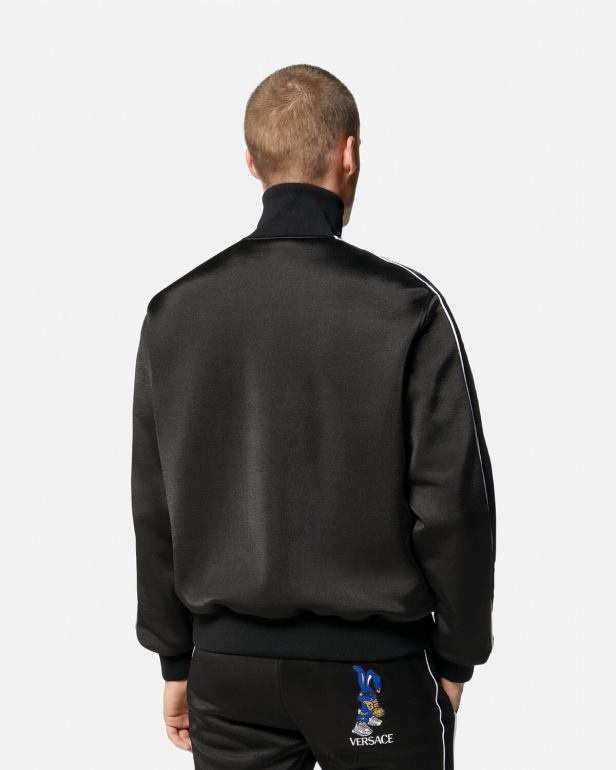 roupas P2TX1418 Versace moletom de coelho do festival da primavera preto homens