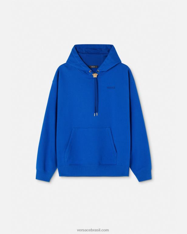 roupas P2TX1419 Versace moletom medusa azul homens