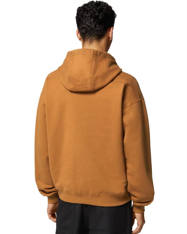 roupas P2TX1426 Versace moletom com capuz com logo do time do colégio laranja homens