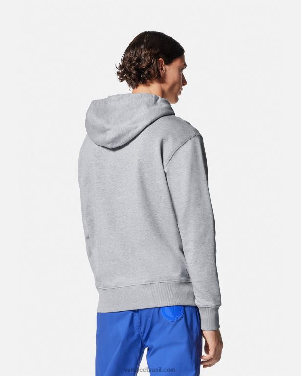 roupas P2TX2378 Versace moletom com logotipo cinza homens