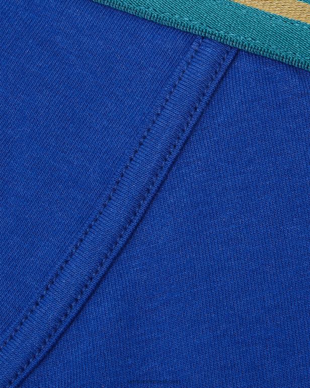 roupas íntimas e moda praia P2TX1745 Versace troncos de fronteira greca azul homens