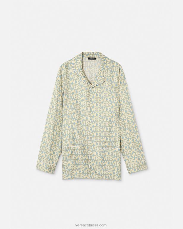 roupas íntimas e moda praia P2TX1729 Versace top de pijama completo imprimir homens