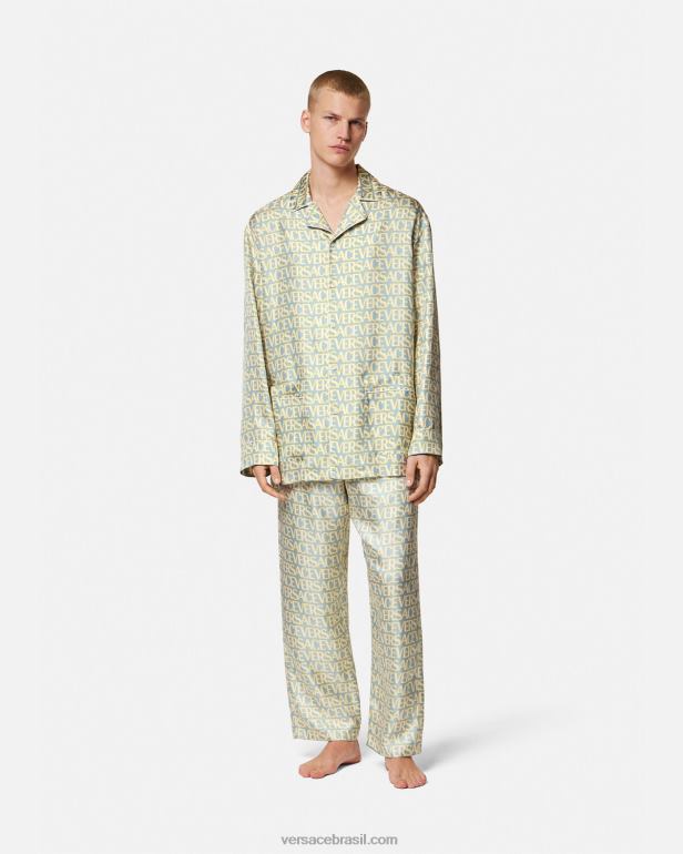 roupas íntimas e moda praia P2TX1729 Versace top de pijama completo imprimir homens