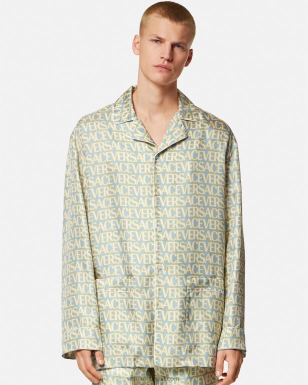 roupas íntimas e moda praia P2TX1729 Versace top de pijama completo imprimir homens