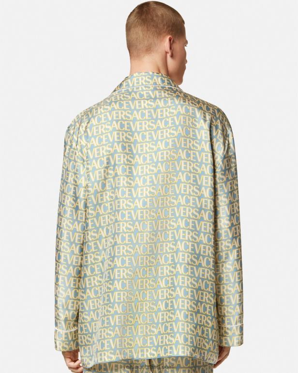 roupas íntimas e moda praia P2TX1729 Versace top de pijama completo imprimir homens