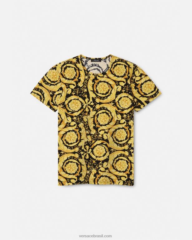 roupas íntimas e moda praia P2TX1731 Versace camiseta barroco imprimir homens