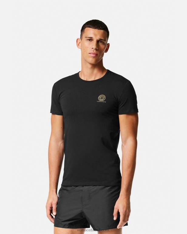 roupas íntimas e moda praia P2TX1732 Versace camiseta medusa preto homens