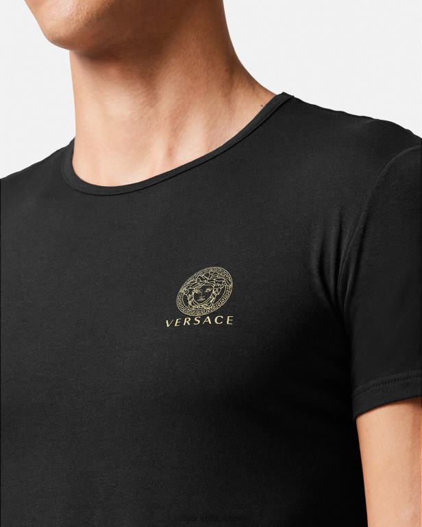 roupas íntimas e moda praia P2TX1732 Versace camiseta medusa preto homens