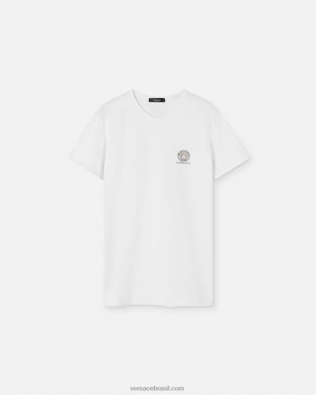 roupas íntimas e moda praia P2TX1733 Versace camiseta medusa branco homens