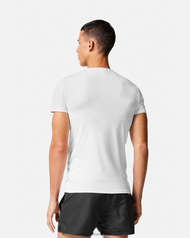 roupas íntimas e moda praia P2TX1733 Versace camiseta medusa branco homens