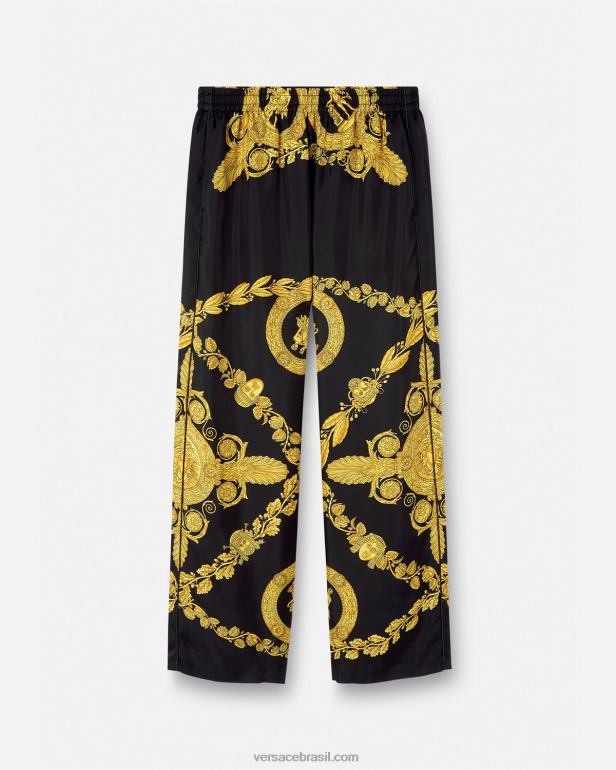roupas íntimas e moda praia P2TX1742 Versace calça de pijama barroca maschera imprimir homens