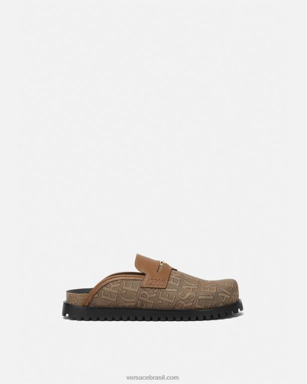 sapato P2TX1565 Versace mules medusa marrom homens