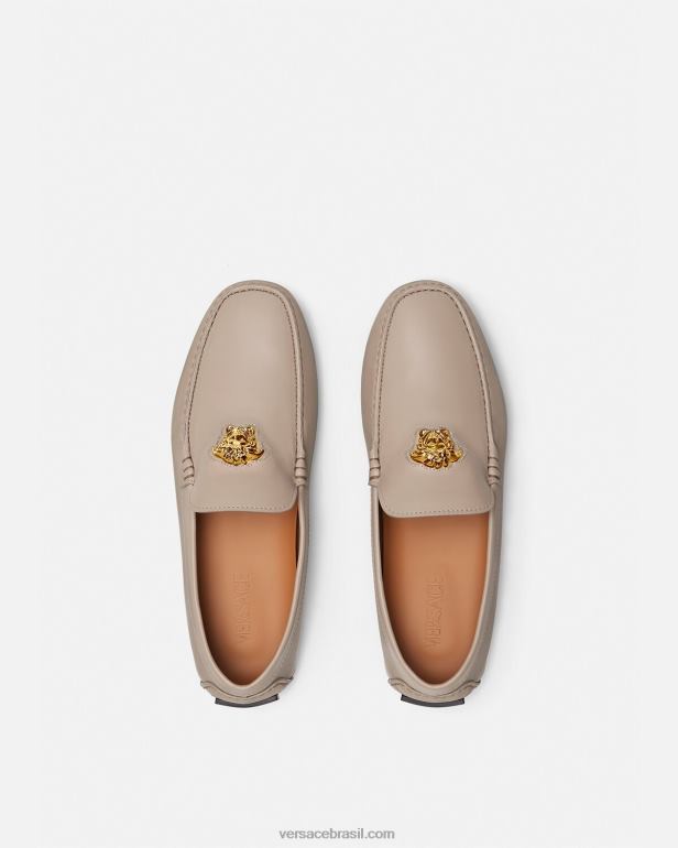 sapato P2TX1601 Versace sapato driver la medusa bege homens