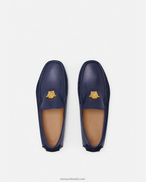 sapato P2TX1606 Versace sapato driver la medusa marinha homens