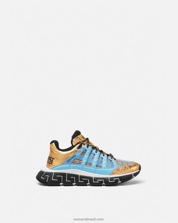 sapato P2TX1511 Versace tênis trigreca multicolorido homens