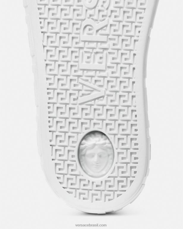 sapato P2TX1516 Versace tênis seashell barroco greca imprimir homens