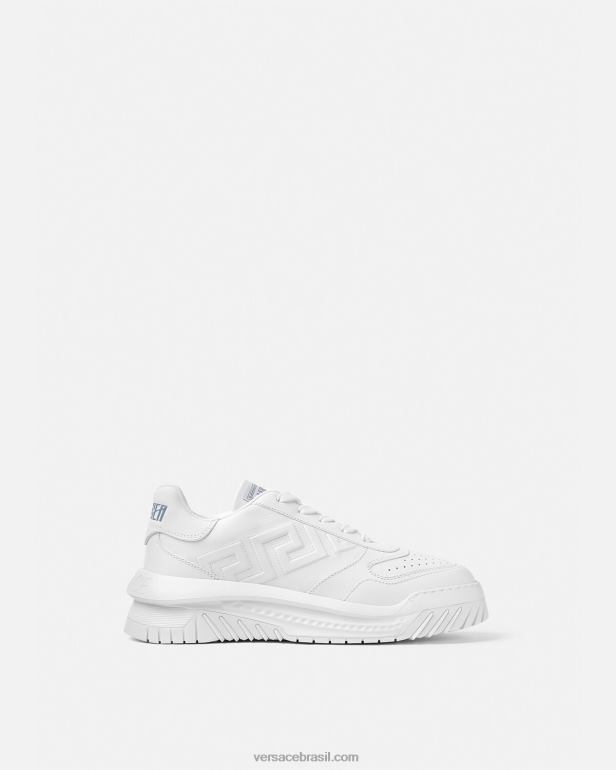 sapato P2TX1518 Versace tênis greca odissea branco homens