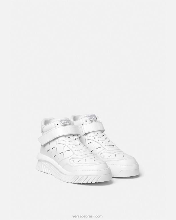 sapato P2TX1541 Versace tênis odissea cortado branco homens