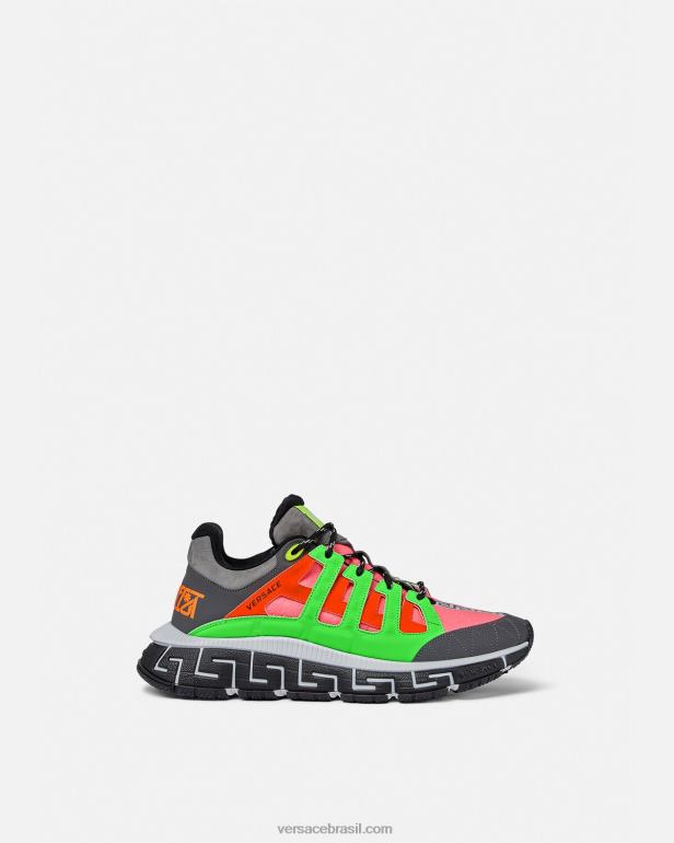sapato P2TX1545 Versace tênis trigreca multicolorido homens