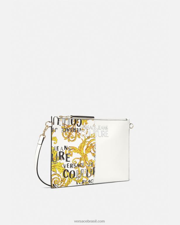 acessórios P2TX2348 Versace bolsa de alta costura com logotipo ouro e branco mulheres