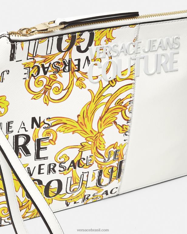 acessórios P2TX2348 Versace bolsa de alta costura com logotipo ouro e branco mulheres