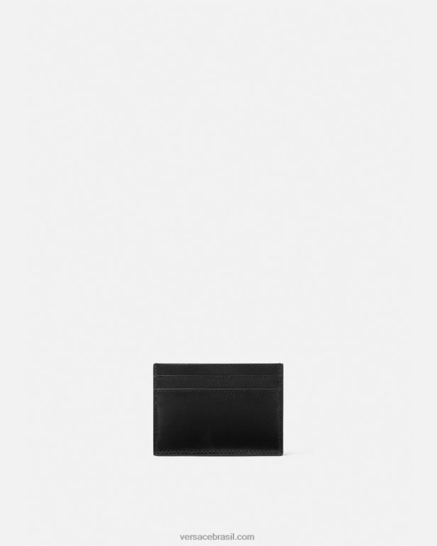 acessórios P2TX556 Versace porta cartão deusa Greca preto mulheres