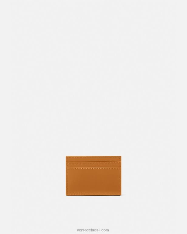 acessórios P2TX558 Versace porta cartão deusa Greca caramelo mulheres